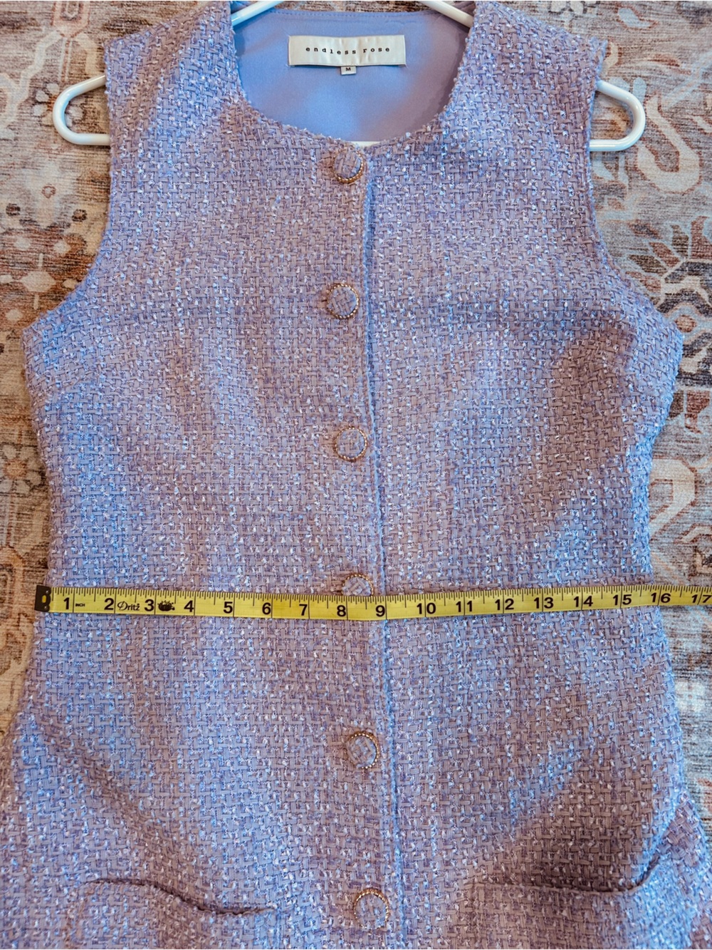 Endless Rose Lilac Tweed Mini Dress - Picture 5 of 6
